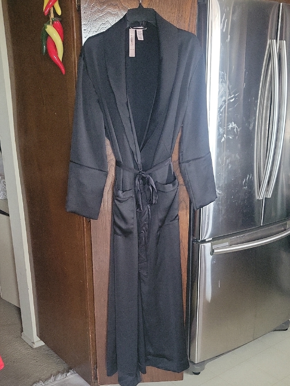 Victoria's Secret Satin Black Robe